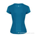 T-Shirt Feminina Umidade Wicking Dry Fit respirável